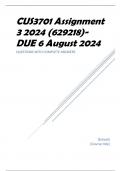 CUS3701 Assignment 3 2024 (629218)- DUE 6 August 2024