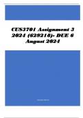 CUS3701 Assignment 3 2024 (629218)- DUE 6 August 2024