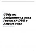 CUS3701 Assignment 3 2024 (629218)- DUE 6 August 2024