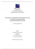 EFFECTIVENESS OF A TRANSDIAGNOSTIC INTERNET-BASED PROTOCOL FOR  THE TREATMENT OF EMOTIONAL DISORDERS  IN PUBLIC SPECIALIZED MENTAL HEALTH CARE