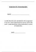 Pearson BTEC Level 3 Applied Science Assignment 2C: Chromatography