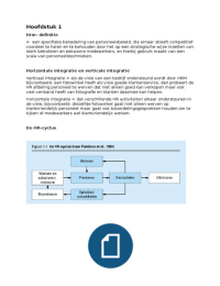 De belangrijkste punten voor het examen HRM 1 