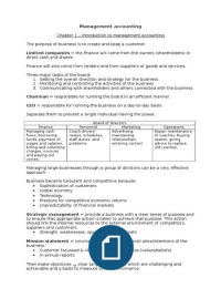 Management accounting for decision makers - Chapter 1 till 4