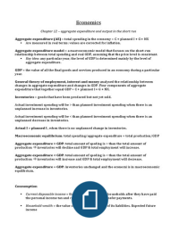 Macroeconomics summary - Chapter 12 till 16