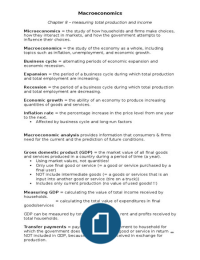 Macroeconomics summary - Chapter 8 till 11