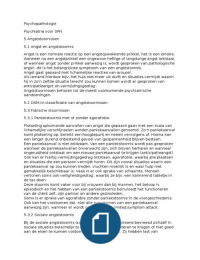 Samenvatting Psychiatrie voor SPH