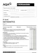 AQA A LEVEL MATHS 2024 PAPER 1 QP AND MARKSCHEME [VERIFIED]