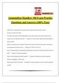 1 Ammunition Handlers 108 Exam Practice Questions and Answers (100% Pass)