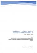 CAS3701 ASSIGNMENT 6 2024 DUE 28 JUNE 2024