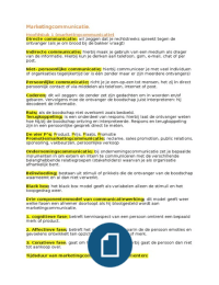 Samenvatting marketingcommunicatie