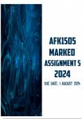 AFK1505 Marked Assignment 5 2024 (Quiz) | Due 1 August 2024