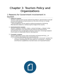 Tourism Planning and Development summaries both exams