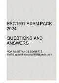 PSC1501 Exam pack 2024(Questions and answers)