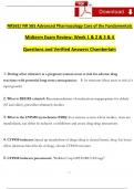 NR565/ NR 565 Midterm Exam Review: Week 1, 2, 3 & 4 Advanced Pharmacology Care of the Fundamentals  - Questions and Answers (2024 / 2025) (Verified Answers)- Chamberlain