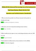 NR565/ NR 565 Final Exam Review: Week 5, 6, 7 & 8 Advanced Pharmacology Care of the Fundamentals  - Questions and Answers (2024 / 2025) (Verified Answers)- Chamberlain