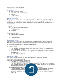 Inleiding Bestuurs- en Organisatiewetenschap - Hoorcollege 7 Political Frame