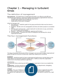 Introduction to Management summary whole book