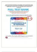 TEST BANK FOR FUNDAMENTALS OF NURSING (TWO VOLUME SET) WITH DAVIS ADVANTAGE & DAVIS EDGE 4TH EDITION BY JUDITH M WILKINSON | 9780803676909 | CHAPTER 1-46 | ALL CHAPTERS WITH ANSWERS AND RATIONALS