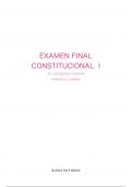 Examen final derecho constitucional I