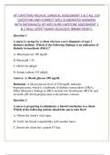 ATI CAPSTONE MEDICAL SURGICAL ASSESSMENT 1 & 2 ALL 150 QUESTIONS AND CORRECT WELL ELABORATED ANSWERS WITH RATIONALES/ ATI MED SURG CAPSTONE ASSESSMENT 1 & 2 REAL LATEST EXAMS 2024/2025 (BRAND NEW!!)