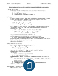 FL04 - Net Present Value, Expected Value & Capital Asset Pricing Model