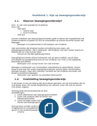 Perspectieven op bewegen. Hoofdstuk 1. Samenvatting 