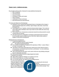 PSDE 1624 - Chapter 1 and 2 of book 2 (adulthood and ageing)