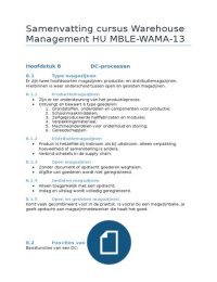 Warehouse Managent h8 t/m 12 en h14 t/m 14.3