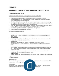 WFT Hypothecair Krediet 2016: Samenvatting &  4 oefenexamens 