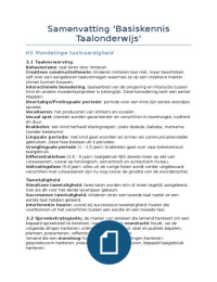 Kennisbasis Taalonderwijs; complete samenvatting