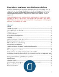 Belangrijkste theorieën en begrippen ontwikkelingspsychologie 