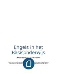 Samenvatting Engels in het Basisonderwijs hoofstuk 1t/m 6