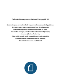 oefenvragen / tentamenvragen Pedagogiek 1.1