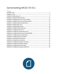 MCSA 70-411 samenvatting