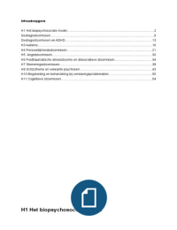 Samenvatting psychiatrie voor SPH