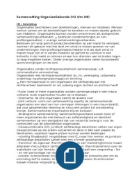 Samenvatting Organisatiekunde (jaar 1)