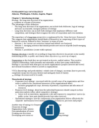 Fundamentals of Strategy samenvatting