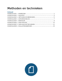 Methoden en technieken. Overzichtelijke samenvatting met oefententamenvragen