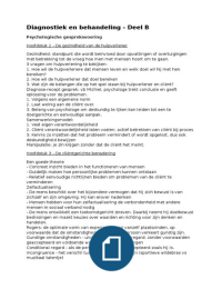 Samenvatting boeken diagnostiek en behandeling deel B