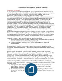 Summary Strategic planning