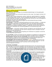 MWD: Samenvatting Sociologie voor de praktijk