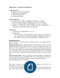 Personen en Familierecht opdrachten uitgewerkt week 1 t/m 8