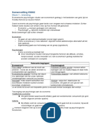 Samenvatting KWA3 - Economische Psychologie