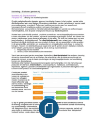 Marketing samenvatting, hoofdstuk 13, 14, 15