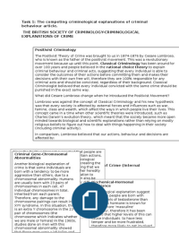 FULL ASSIGNMENT Criminology Explanations of Theories and Timeline Changes ( 2 essays on right and left realism included)