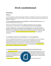 Droit constitutionnel - L1 Droit Semestre 1 - Complet