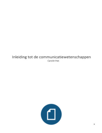 Inleiding tot de Communicatiewetenschappen