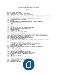 Fiche: la construction européenne