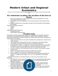 Modern Urban and Regional Economics