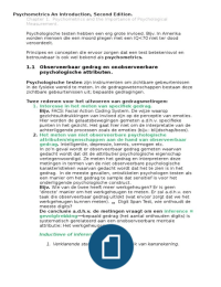 Samenvatting Psychometrics; Chapter 1: Psychometrics and the importance of psychological measurement